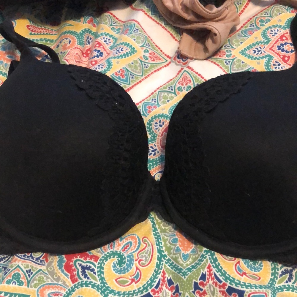 34D Black Push-up Bra